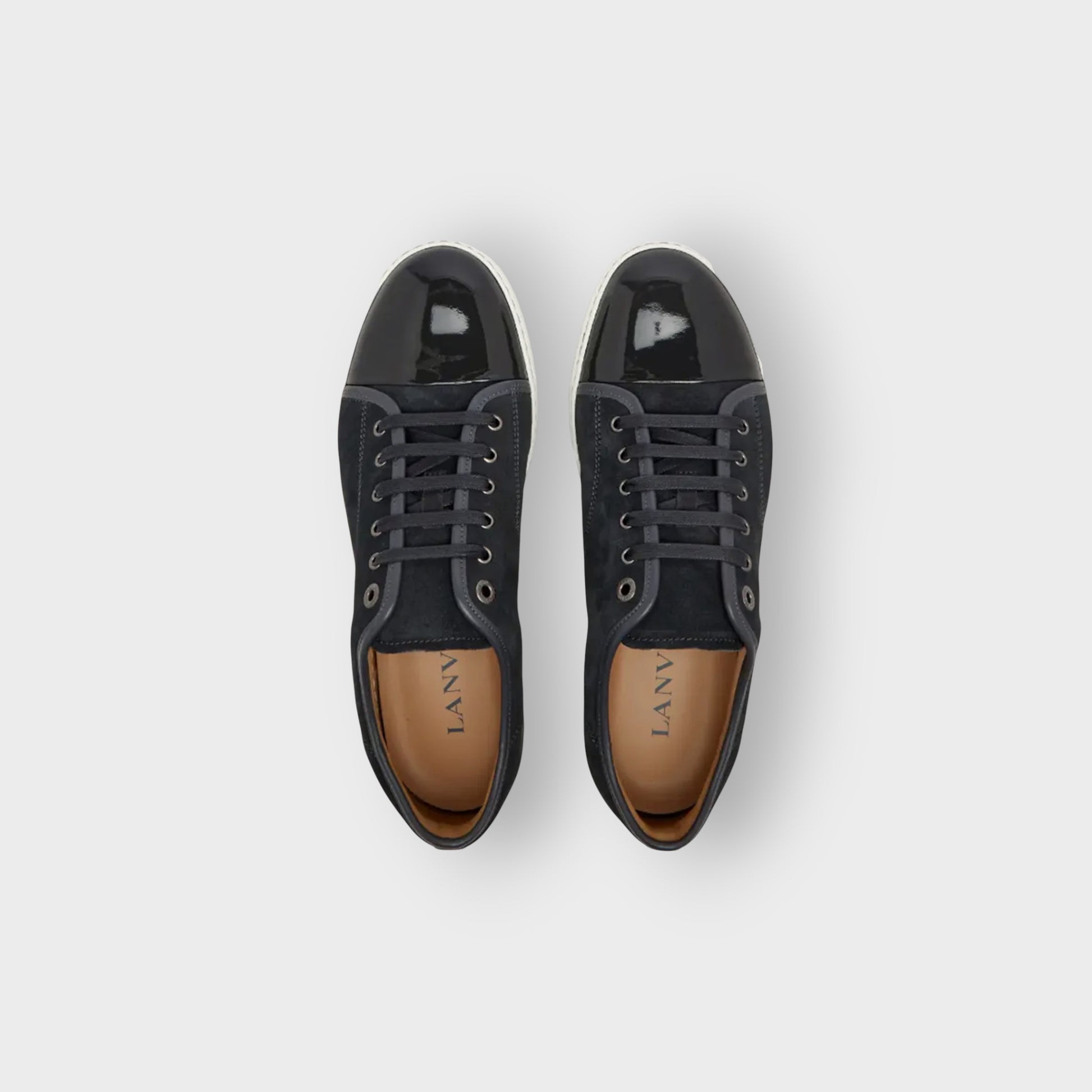 DBB1 Elephant Grey Suede Patent Cap Toe