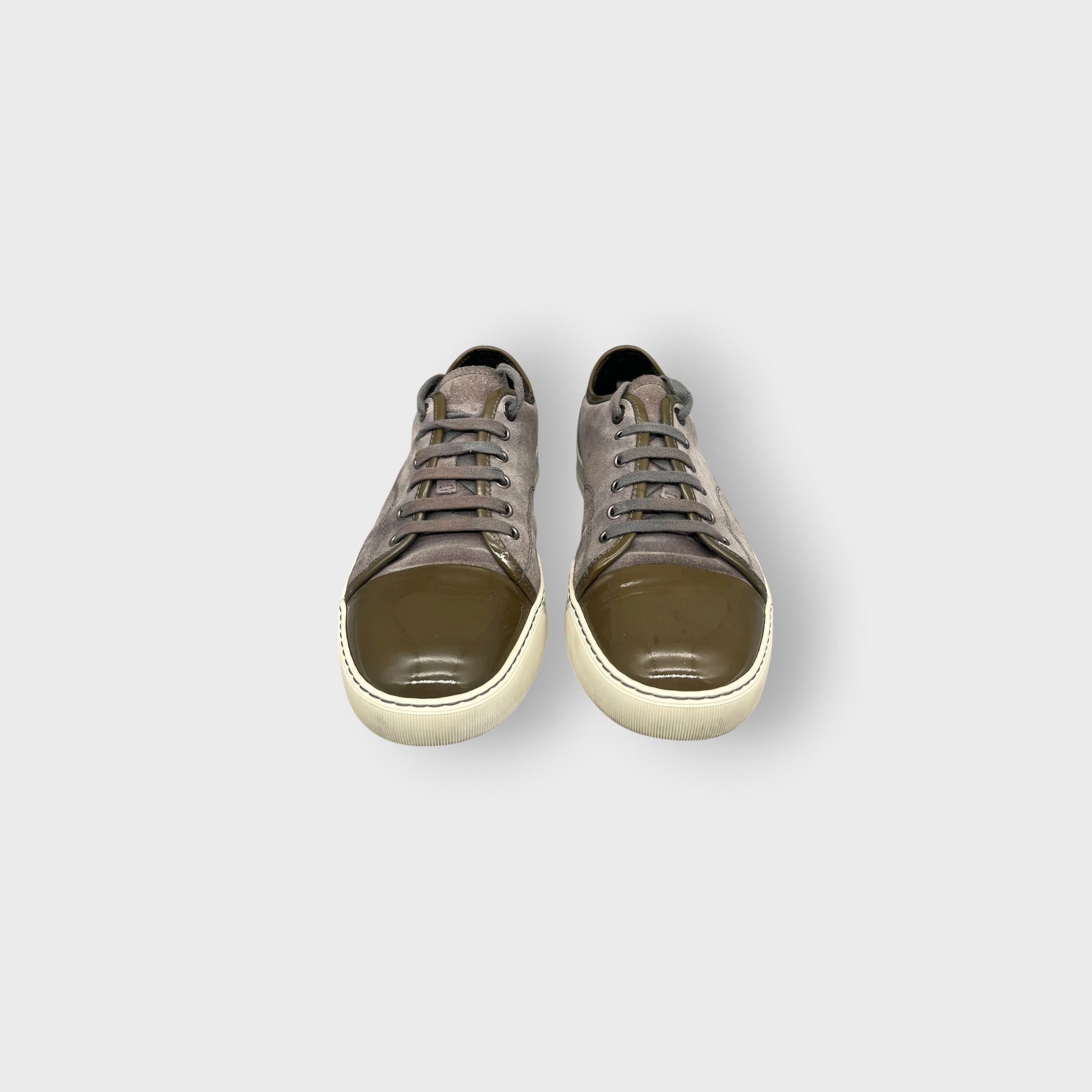 Lanvin Patent Cap Toe Gray | 41