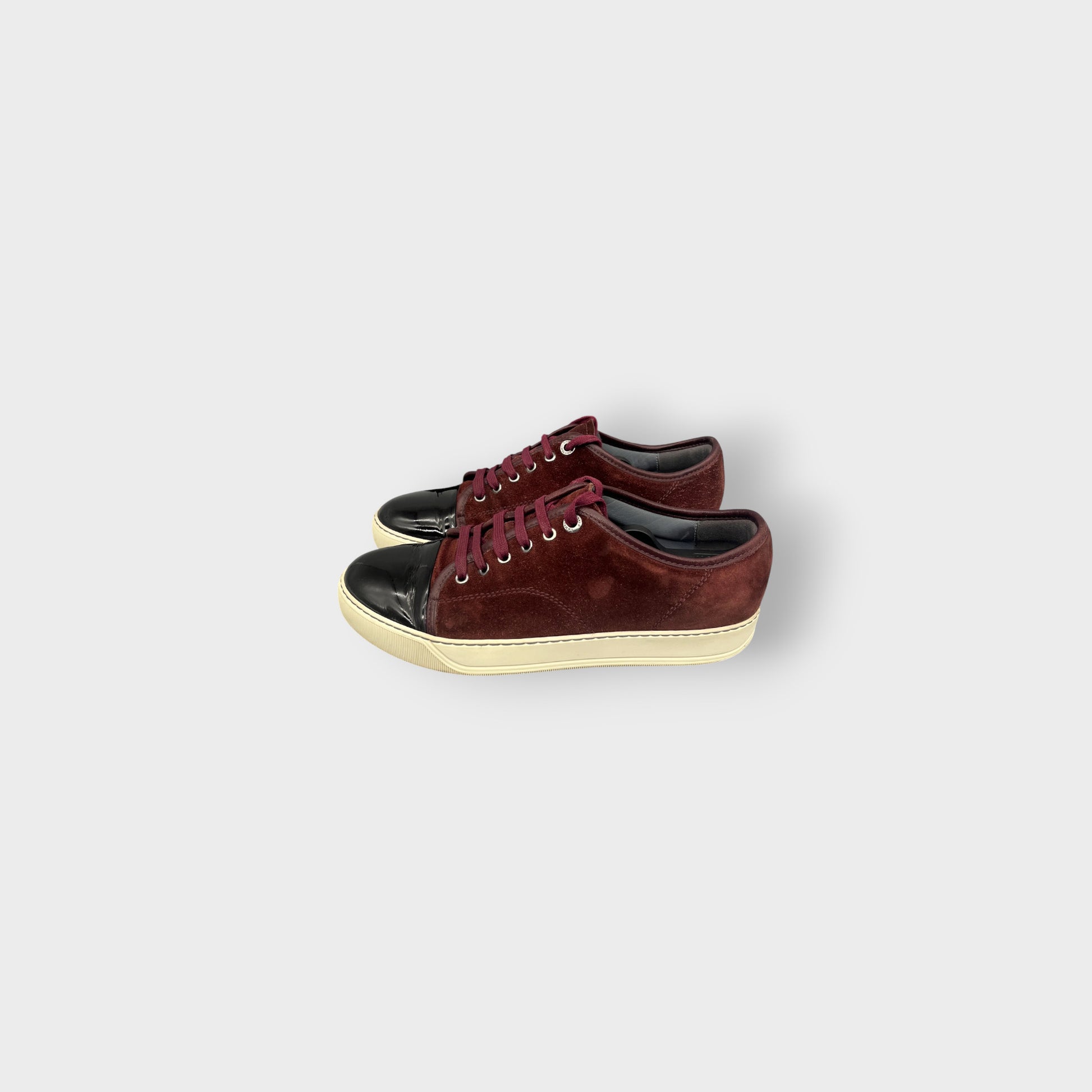 Lanvin Patent Cap Toe Burgundy | 40