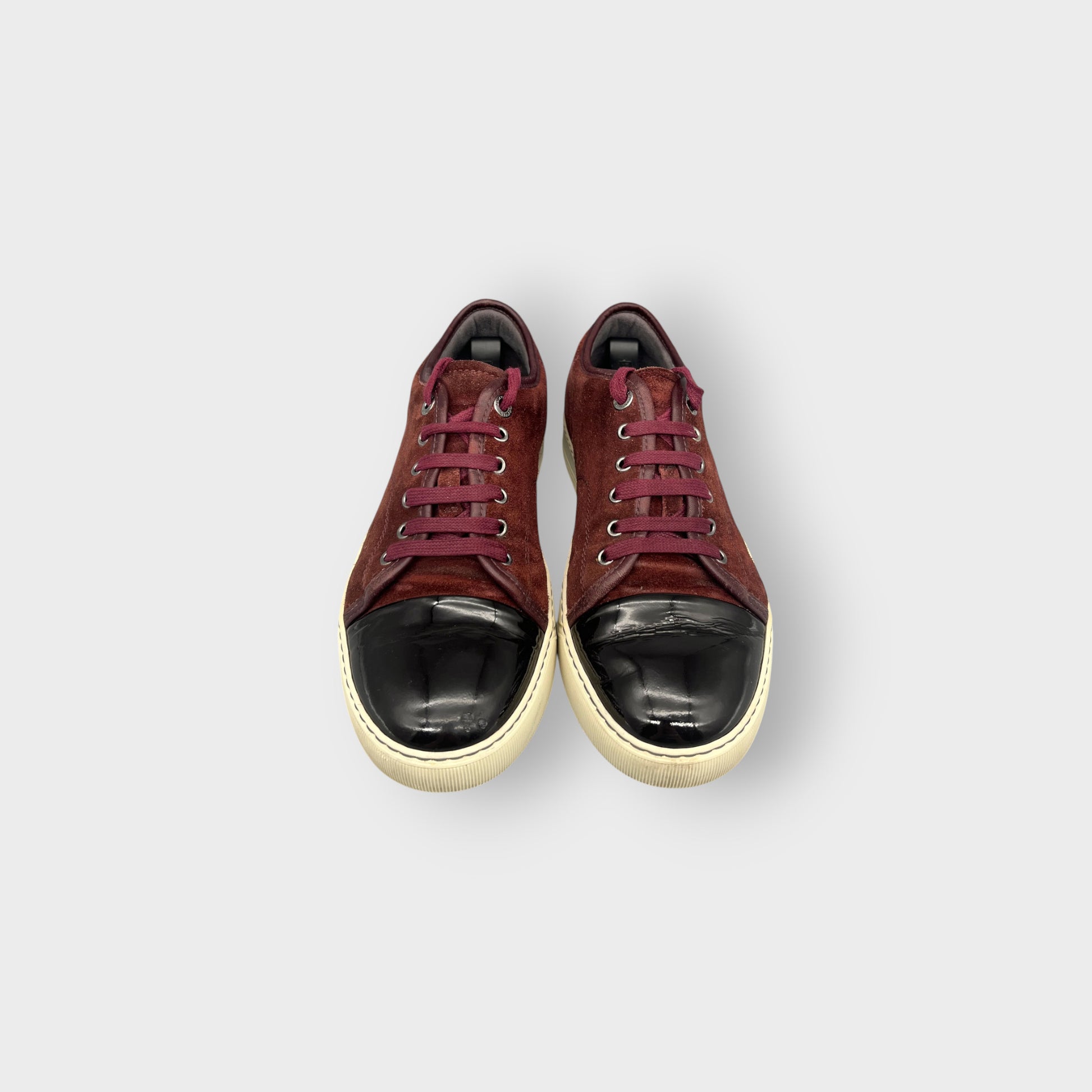 Lanvin Patent Cap Toe Burgundy | 40